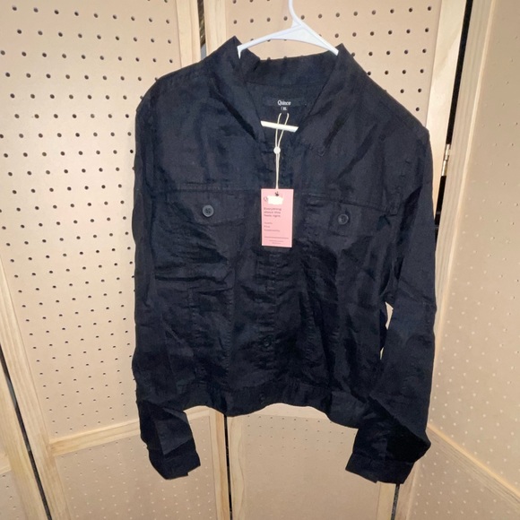 Quince Jackets & Blazers - NWT Quince 💯 European Linen Jacket Black XL